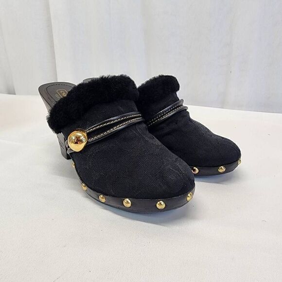 Coach Ivanka Signature Canvas Mule Clogs Size 7.5 - Picture 1 of 11